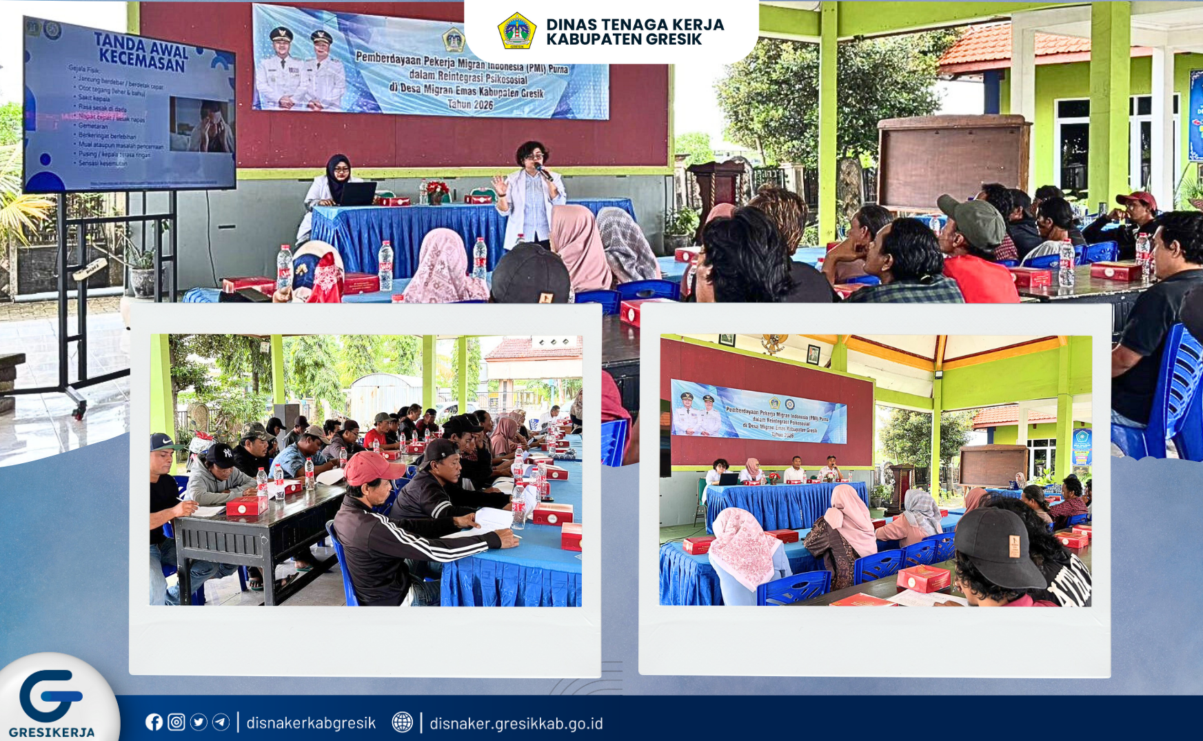 Disnaker Gresik Laksanakan Pemberdayaan PMI Reintegrasi Psikososial di Desa Dalegan