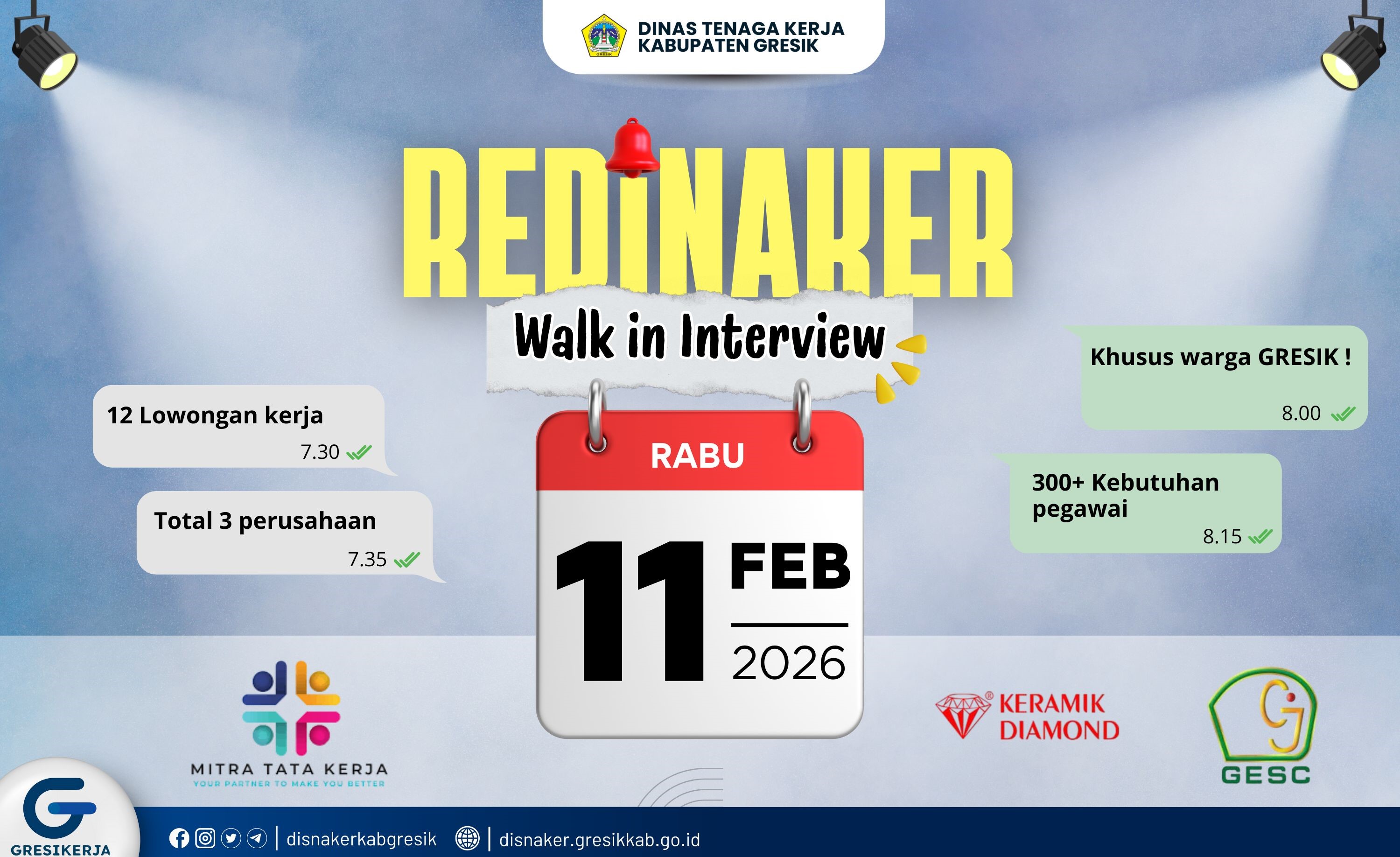 Kamu warga Gresik yg sedang cari kerja? yuk, ikut ReDINAKER !