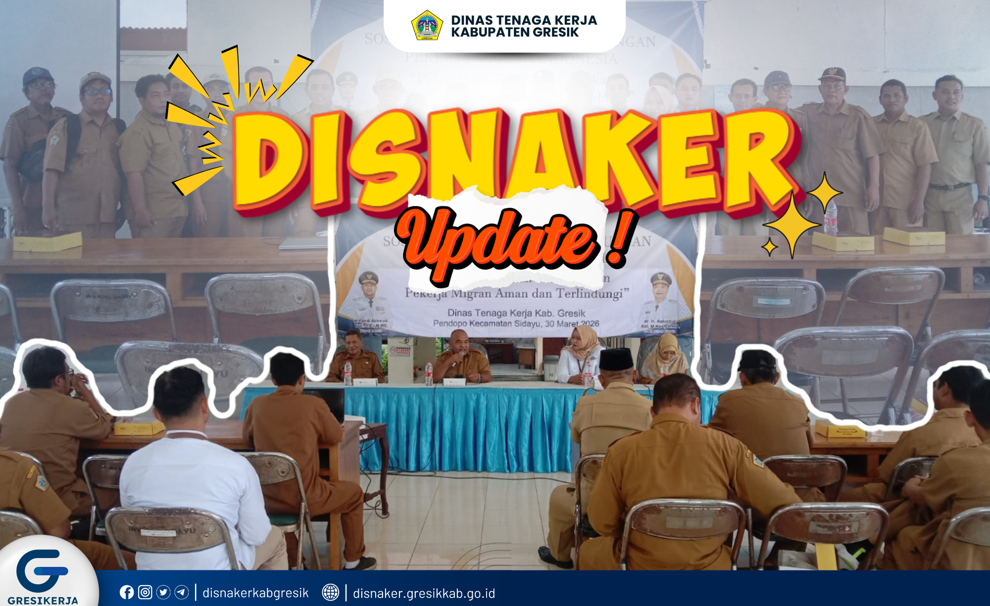 Disnaker Gresik Gelar Sosialisasi Pelayanan Perlindungan Pekerja Migran Indonesia