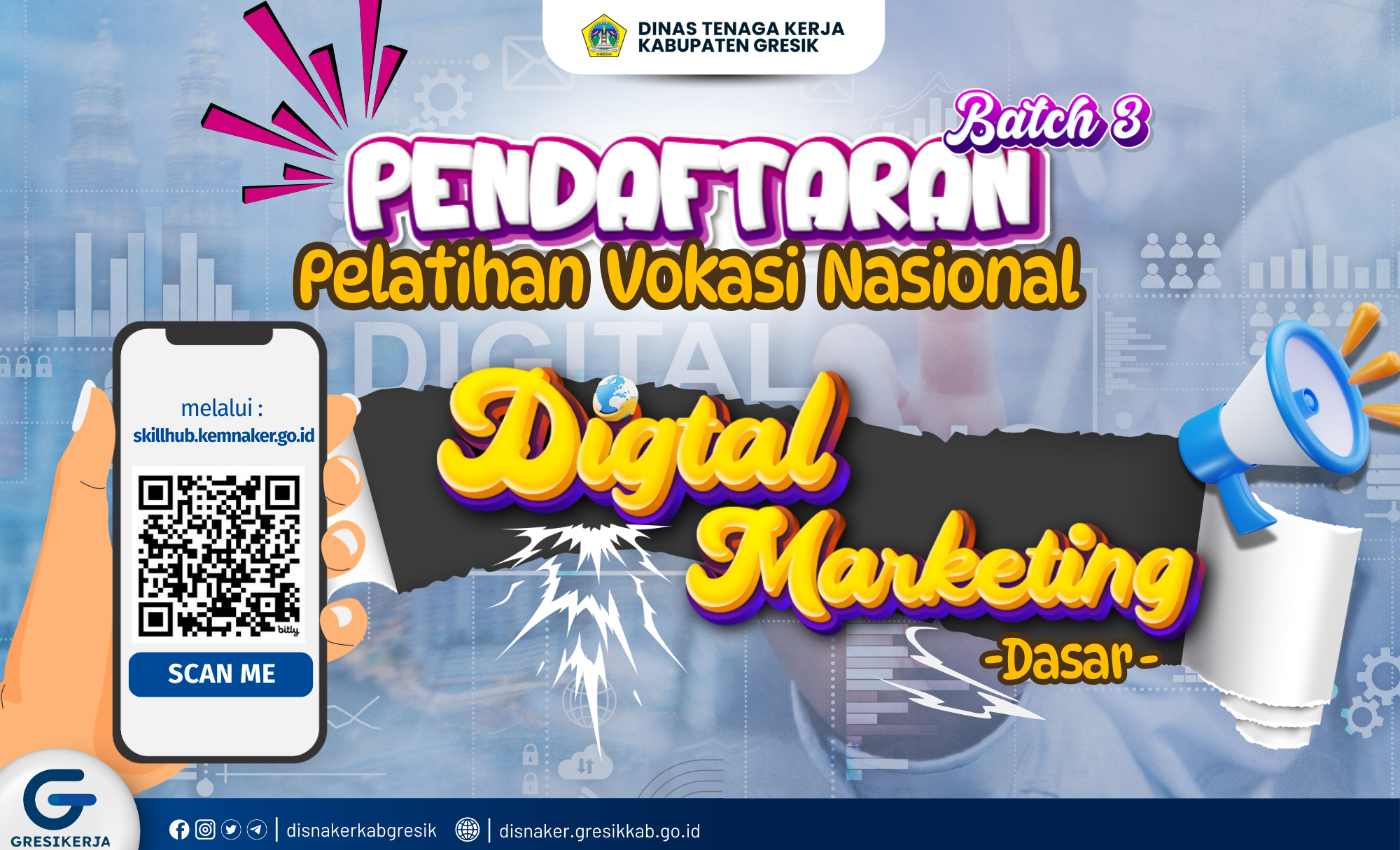 Kesempatan Emas! Pelatihan Digital Marketing Gratis Batch 3 Resmi Dibuka, Siapkan Diri Jadi Talenta Digital Masa Depan