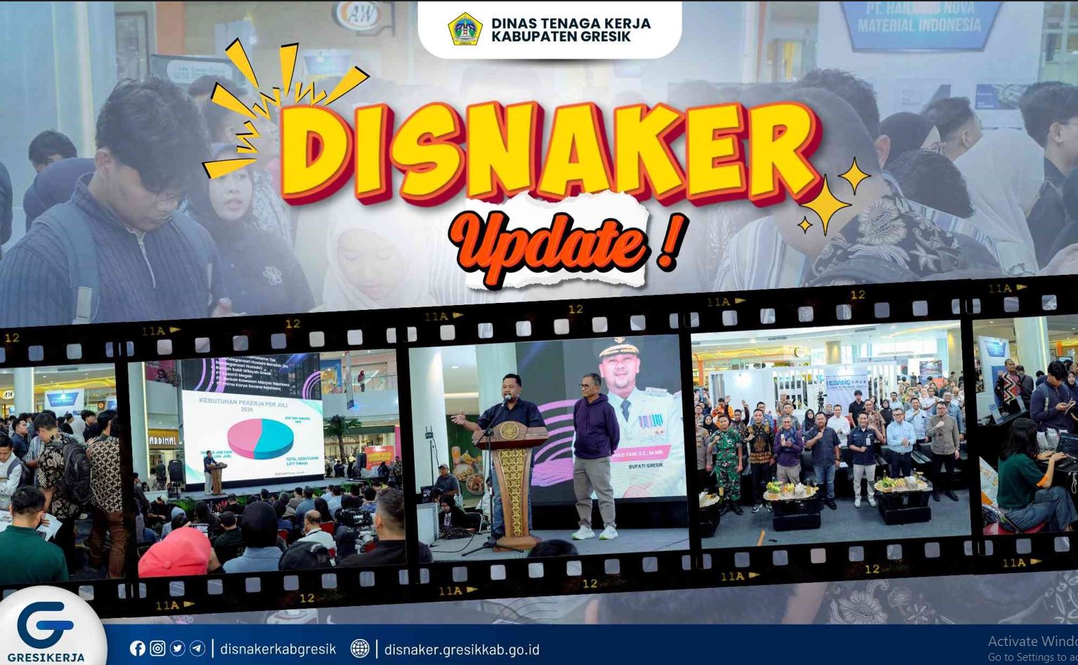 Ribuan Pencari Kerja Padati Job Fair Gresik 2026, Disnaker Hadirkan Puluhan Perusahaan dan Ribuan Lowongan